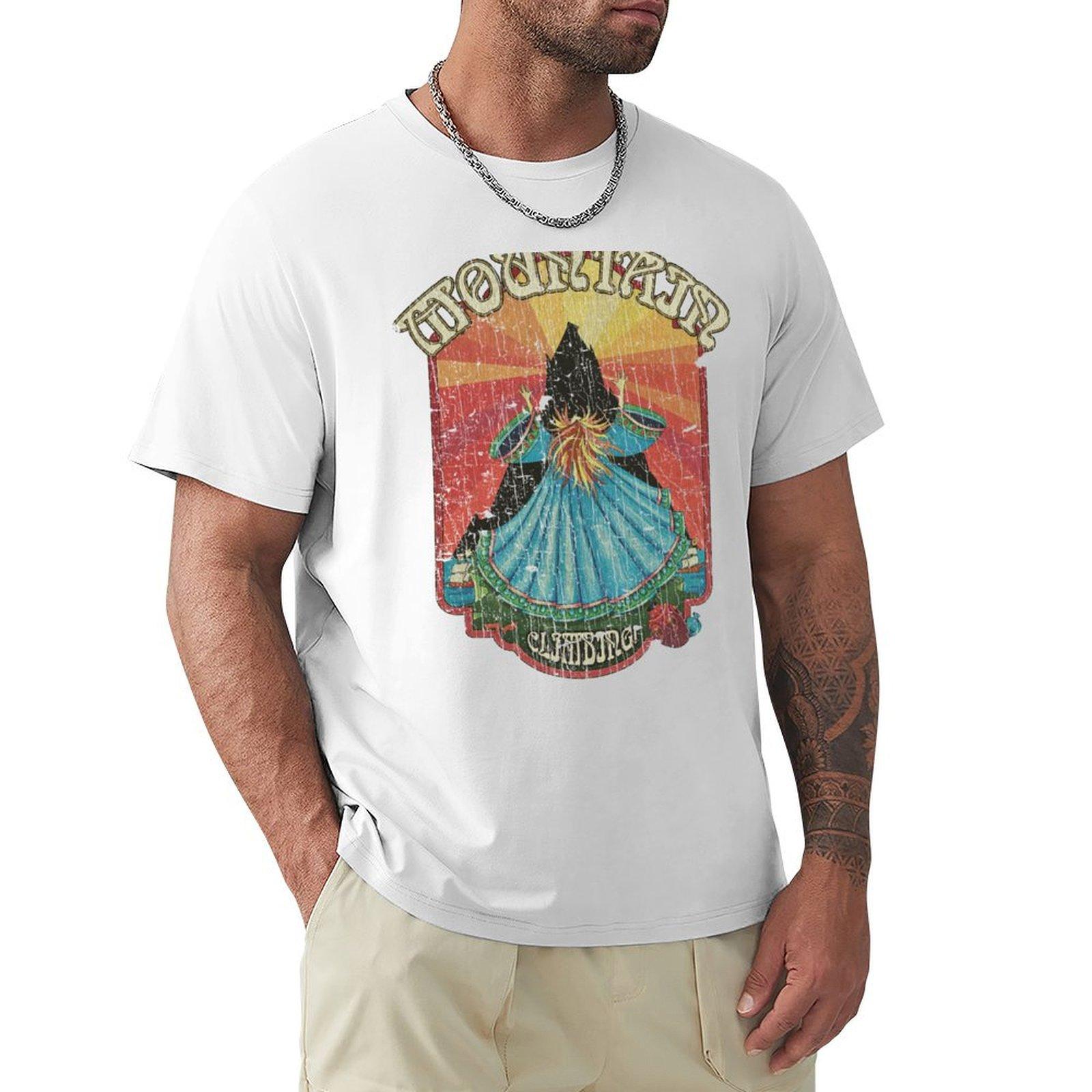 Mountain Climbing 1970 Tshirt Active Sports Short Sleeve Cotton Shirt S