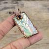 Abalone Shell Rough Pendant Electroformed Copper Pendant Handmade Gemstone Jewelry African Amethyst Rough Pendant Women Jewelry Gift For Him