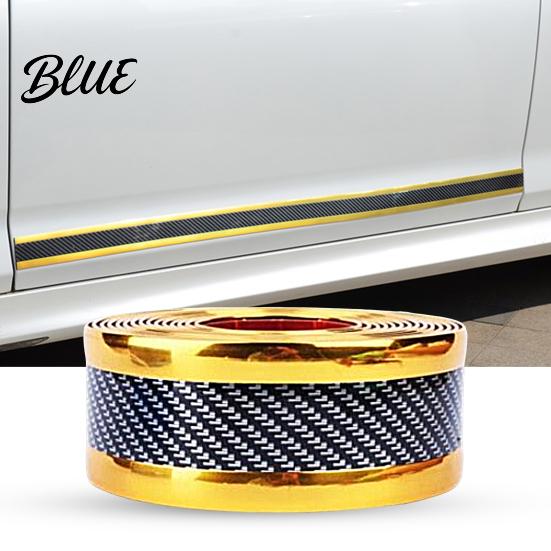 Panel Trim Sticker Wear-resistant Carbon Fiber Texture Strong Sticky Non-slip Scratch-resistant Protective Strip