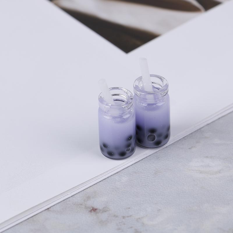 2 ks 1/12 miniaturní doplňky domečku pro panenky Simulace Pearl Milk Tea Model Drink