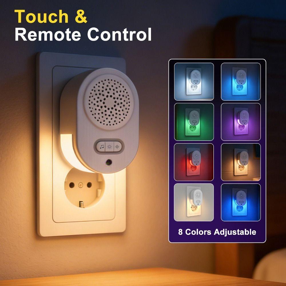 Dimmable LED Night Light White Noise RGB Color Motion Sensor Ambient Lamp