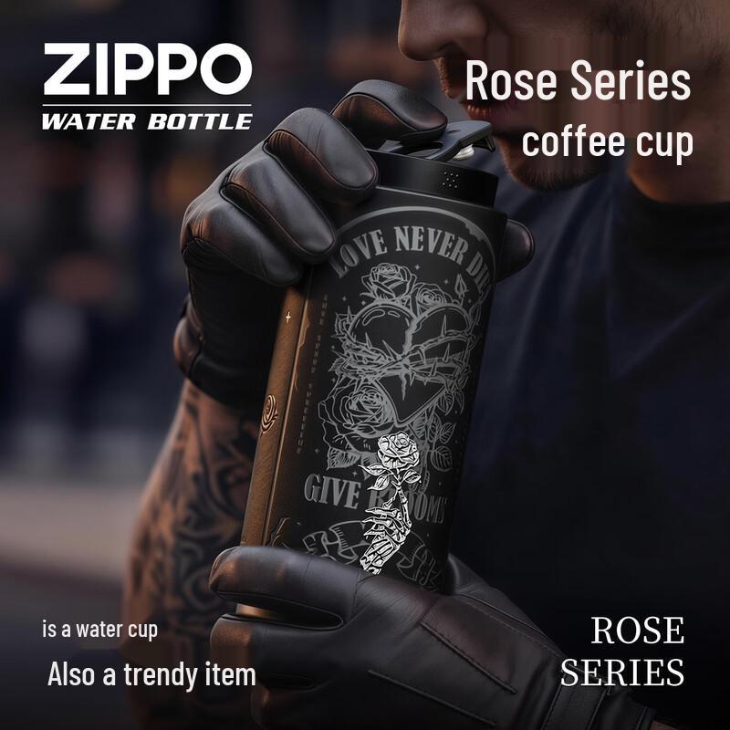 ZIPPO Hot Love Rose Large Capacity Insulated Travel Mug