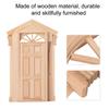 1:12 Doll House Mini Wooden Steepletop Door for Dolls DIY Dollhouse Furniture Accessories