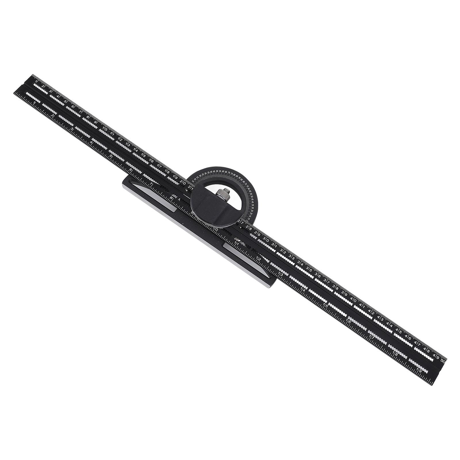 

Combination Square 20 Inch 360 Degree Rotation Aluminum Alloy Sliding Combination Angle Ruler