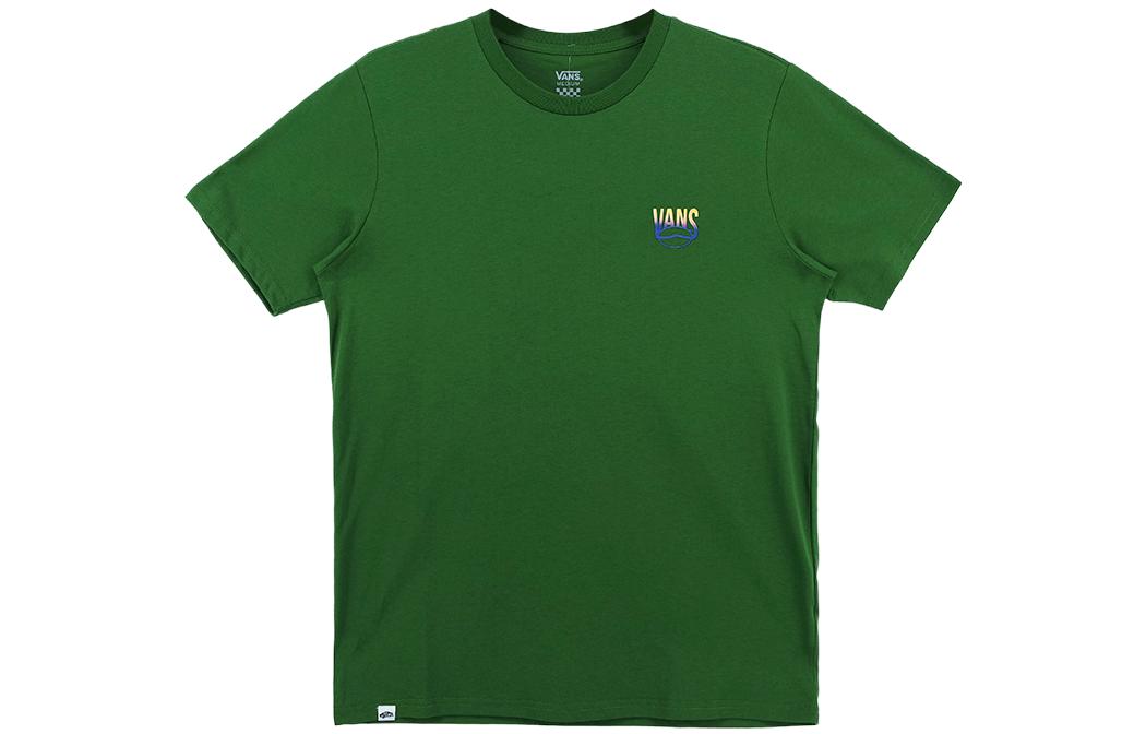 Vans T Shirts Women s Green Crew Neck Moderate Straight Fit VN0A7TP9ZQW XL