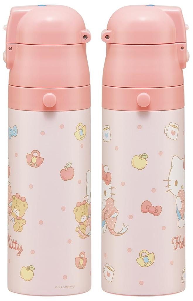 Skater Stainless Steel Water Bottle Direct Drinking 470ml Child Friendly Lightweight Type Sanrio Hello Kitty Big Ribbon Girl Cool Water Bottle Sports