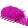 1Meter Natural Fluffy Ostrich Feathers Trim 8-10Cm Red Ostrich Plumes Craft Ribbon For Wedding Dress Sewing Clothing Decoration