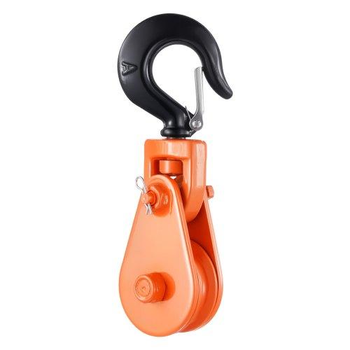 VEVOR 2 Ton Snatch Block with Swivel Hook, 3" Sheave 3/8" Inch Wire Rope