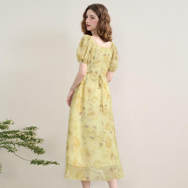 French Romantic Floral Maxi Dress