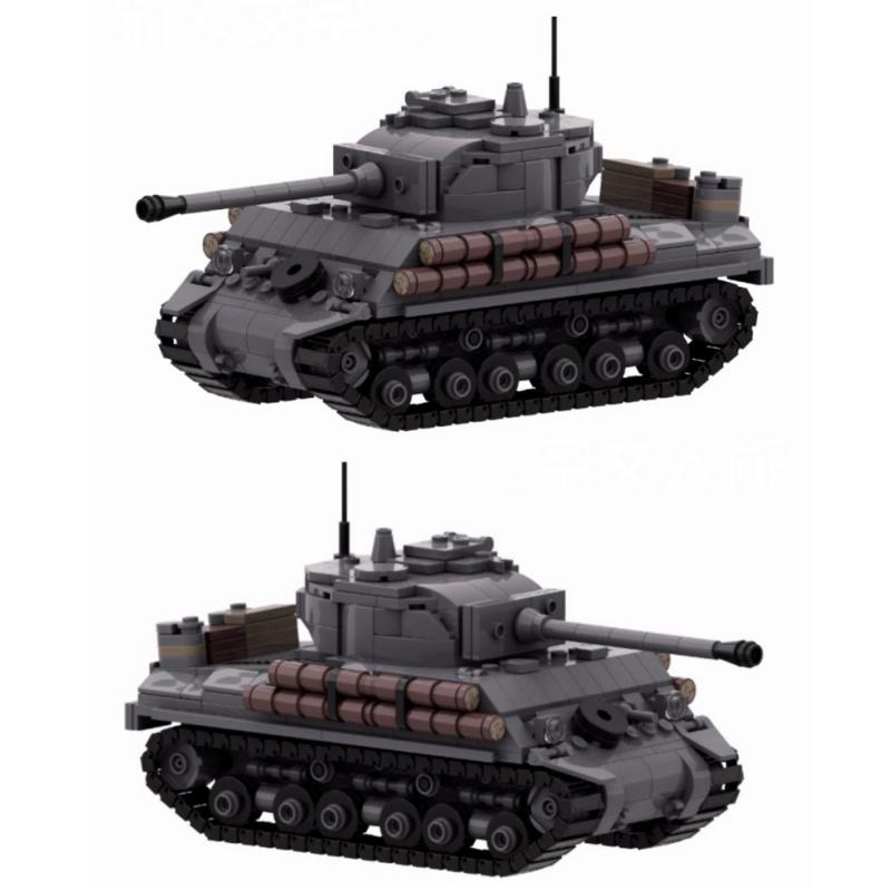 M4A2E8 Sherman Tracked Armored Fighting Vehicle Model Sherman Fury Building Blocks Sets DIy Assembled Model for Kids Adults Gift
