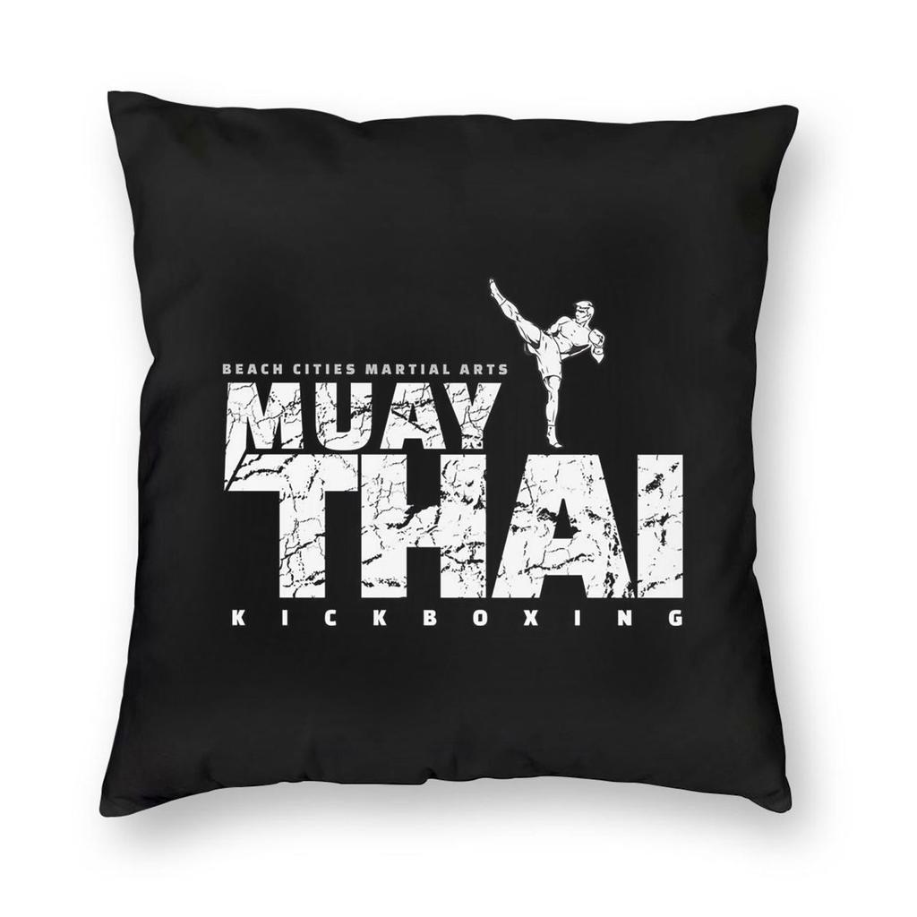 Muay Thai Gloves Thailand Boxing Fighter College Square Pillowcase Pillow Cover Cushion Throw Pillow for Home Bedroom Car