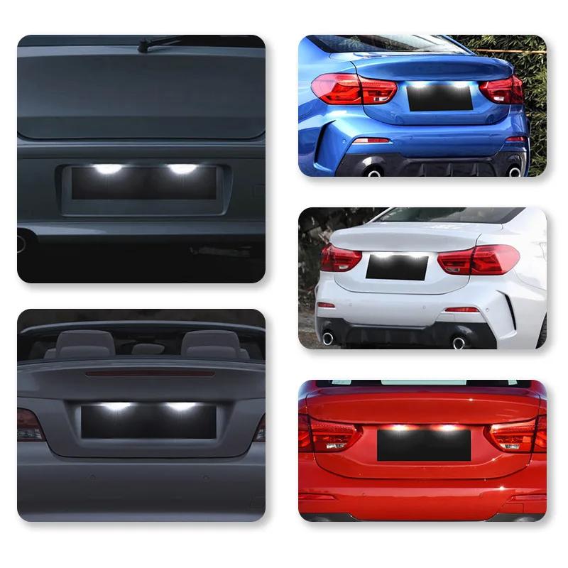 Car Led License Number Plate Light For BMW 1 6 Z Series E81 E87 F20 F21 E63 E64 M6 F06 F12 F13 E85 E86 E89 Z4 I3 I01 Accessories