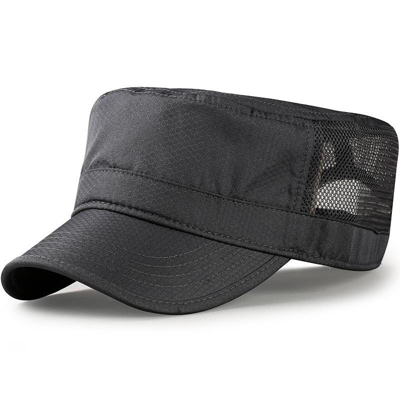 Mens Baseball Cap Big Head Summer Sun Hats Breathable Mesh Panel Flat Top Cap for Men