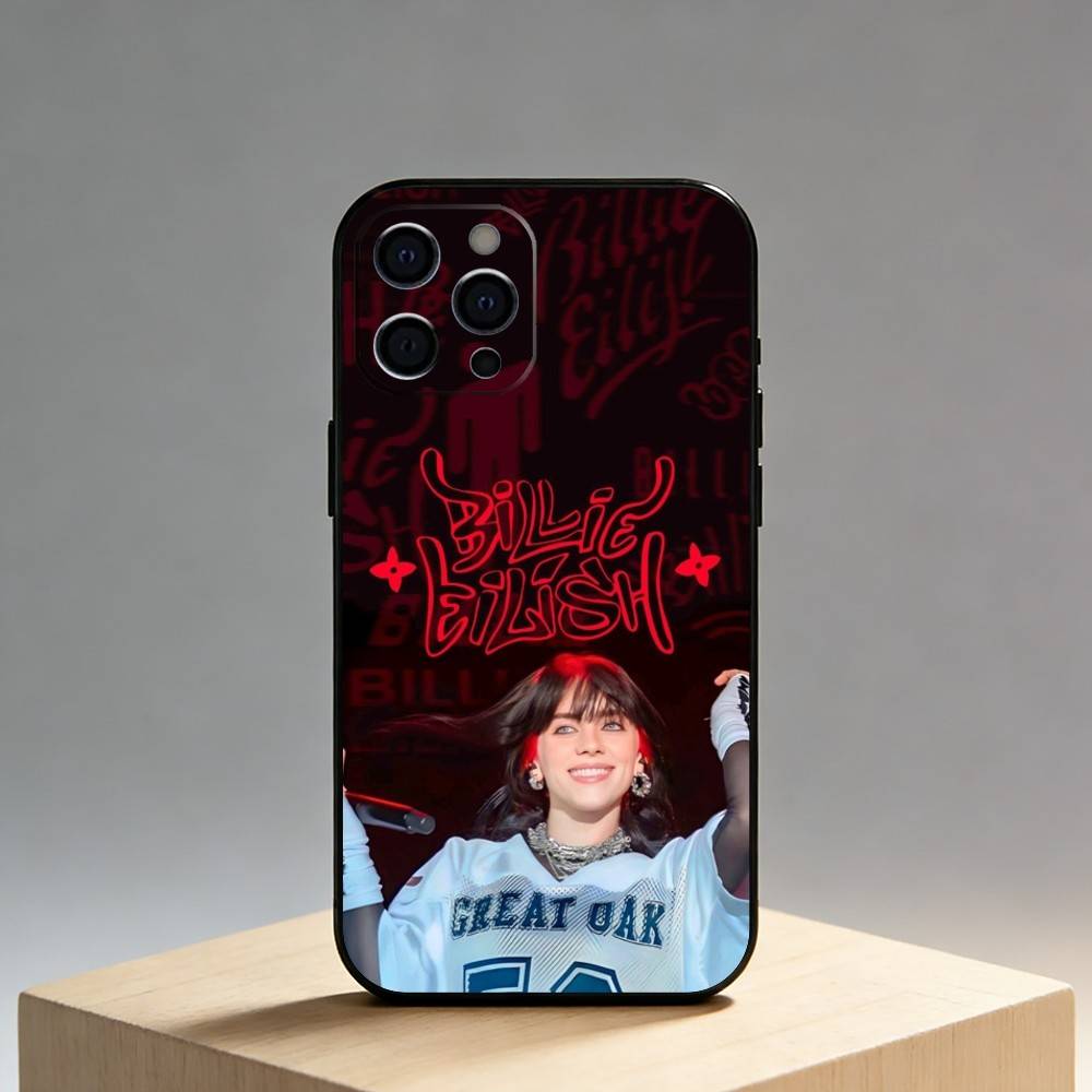 EPC Singer B-BillieS Phone Case For iPhone17,16,15,14,13,12 Plus,Max Soft Silicone Black Cover