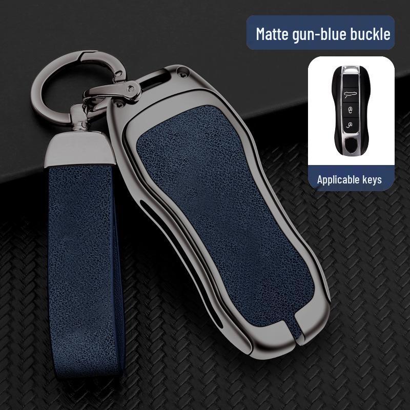 Porsche Sleuteletui Cover voor Cayenne, Panamera, 911, Taycan met Heren Gesp