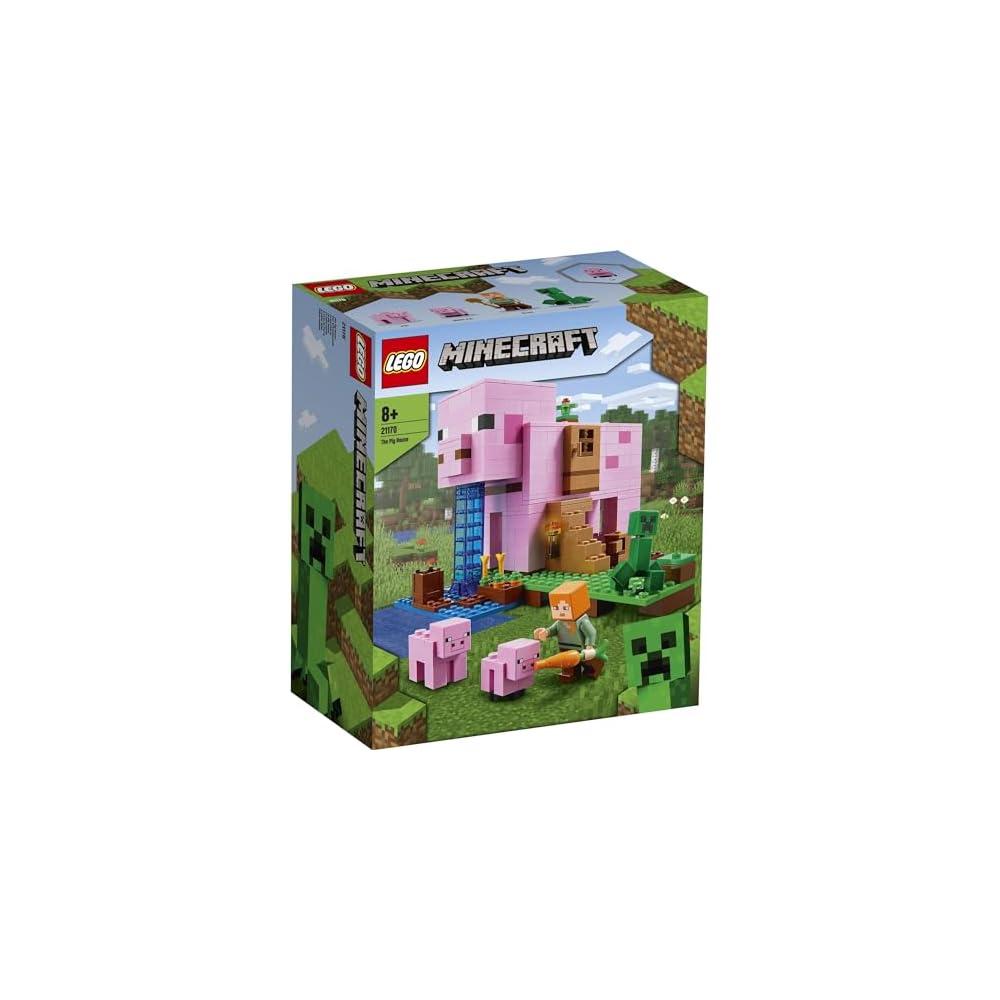 LEGO Minecraft Pig House 21170 Building Blocks Toy for Kids Age 8 and Up