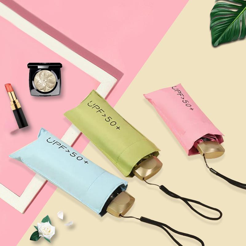 Mini Sonnenschirm Kleine Tasche Regen Reise Regenschirm Vinyl Taschenschirm UV Schutz Sonnenschutz Tasche Sonnenschirm Kapsel