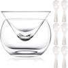 Set Tavă Servire Caviar din Sticlă Sticlă Borosilicată Înaltă Rezistentă la Căldură și Frig pentru Conservarea și Prezentarea Optimă a Caviarului