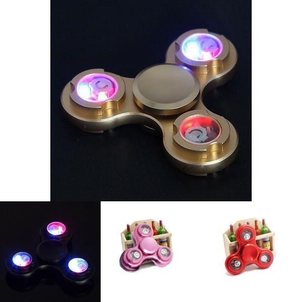 Premium Quality Led Light-up Flashing Fidget Tri-spinner For Anxiety And Stress Relief