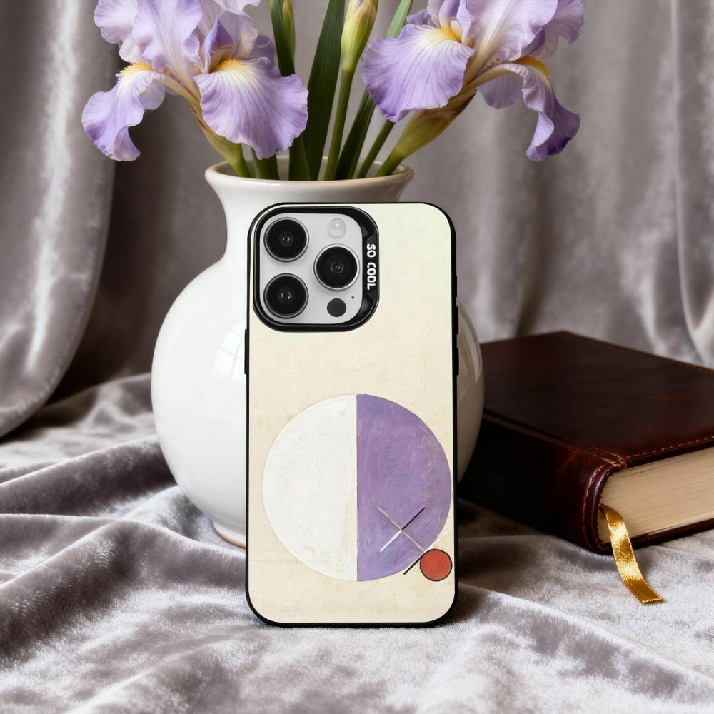 P-Painting H-Hilma A-AF K-Klint Phone Case For iPhone17,16,15,14,13,12,11 Plus,Pro Max Black Candy silver phone case