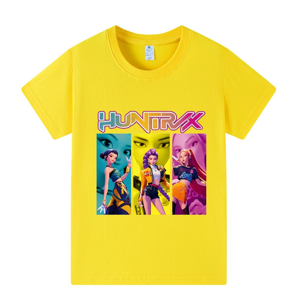 A1236 Kids Boys Girls Kpop Rumi Zoey Mira Print Short Sleeves T-shirt