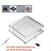 Stainless Steel Rectangle Dinner Tea Tray Double 2 Layer Dumpling Oil Leaking Hole Basin Steaming Draining Hole Plate with Basin
