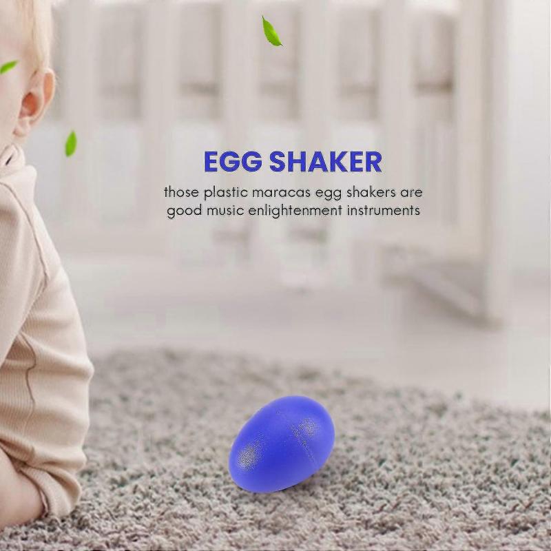 24 Delar Påskäggsskakare Set, Plast Maracas Ägg Musikinstrument för Barn, Påskfest Godispåsar Tillbehör & Dekorationer