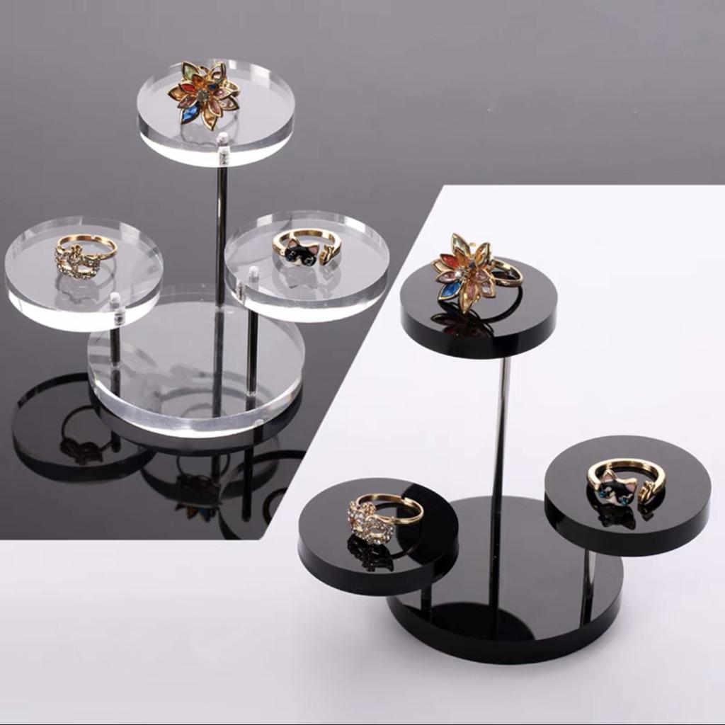 Stylish Jewelry Organizer Holder Acrylic Rings Display Stand Jewelry Storage Organizer for Rings Earrings Bracelets