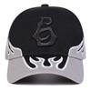 Men Number Six Flame Embroidered Baseball Cap Outdoor Adjustable Sunscreen Leisure Hat Spring Autumn Travel Tourism Beach Vacation