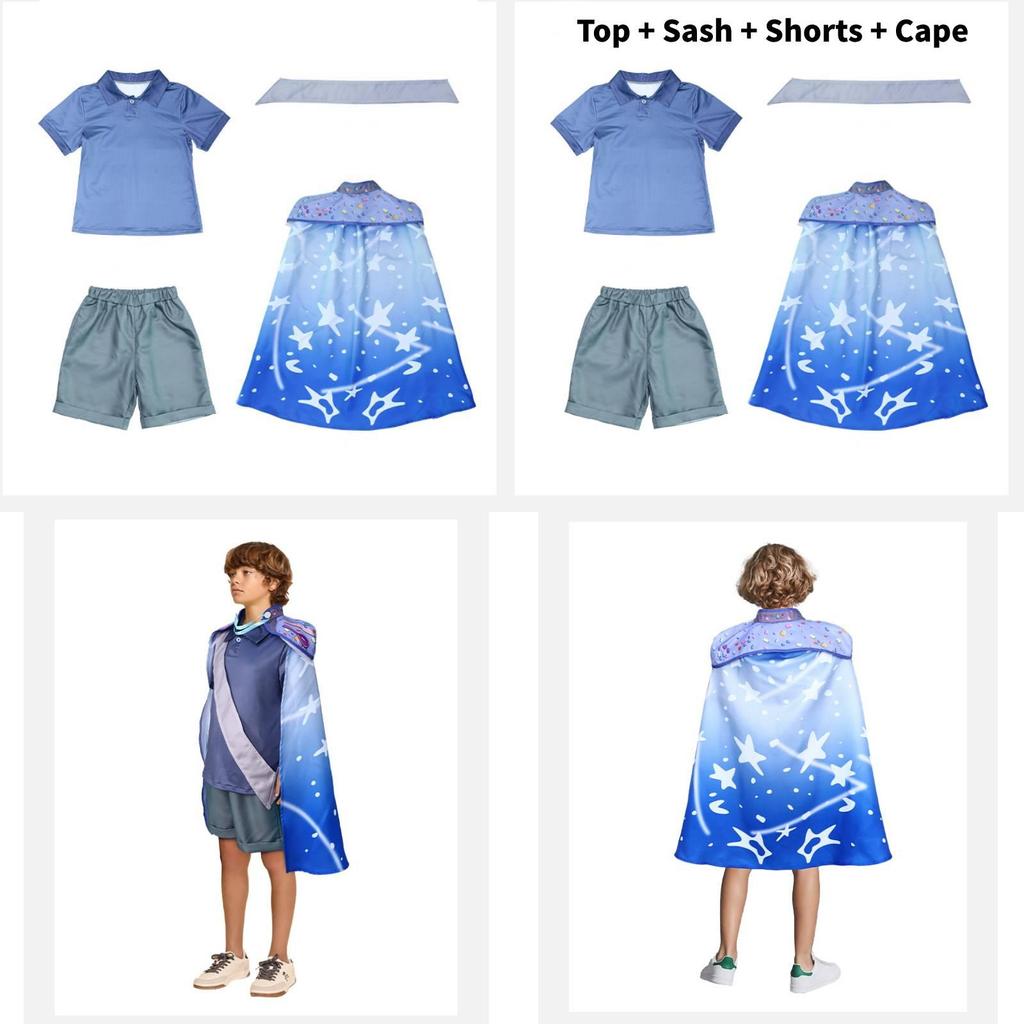 Versatile And Eye-catching Blue Alien Cosplay Outfit For Kids Suitable For Halloween And Performances