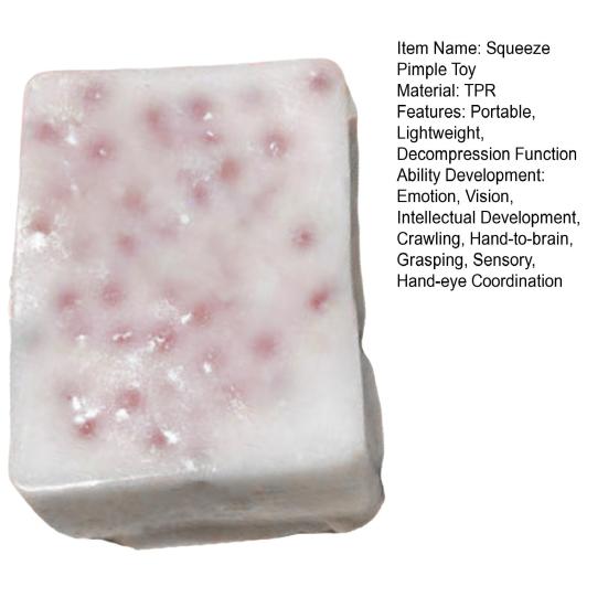 Pimple Popping Fidget Toy Stress Relief Squeeze Toy TPR High Elastic Stress Reliever Decompression Anxiety Relief Toy