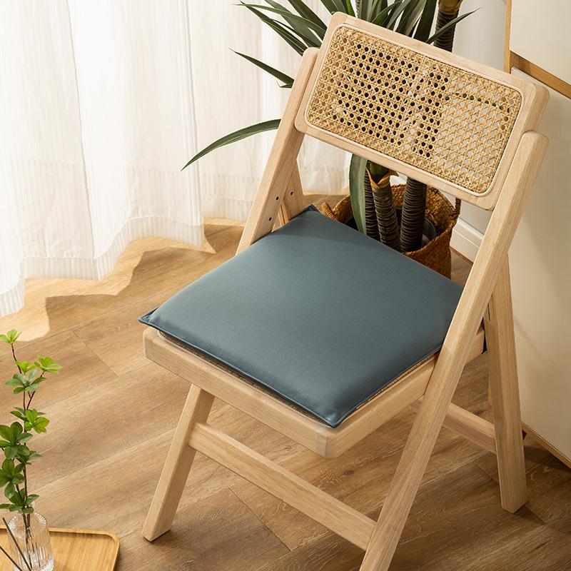 Simple Style Dining Chair Cushions Waterproof PU Leather Memory Foam Seat Cushion Pad 40cm Home Office Technology Cloth Cushion