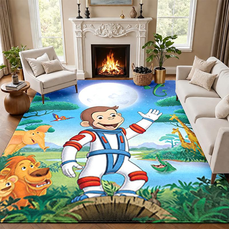 Cuphead Teppich Fußmatte für Wohnzimmer oder Schlafzimmer Schutzmatte unter dem Stuhl Bürodeko Weihnachtsgeschenk Geburtstagsgeschenk