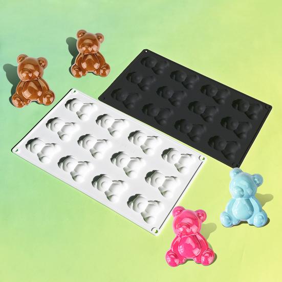 Bear Shaped Silicone Mousse Mold Reusable Baking Mold for Cakes Desserts Heat Resistant Non-Stick & Easy Clean Baking Mold for Home Bakers & Sweet