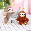 Long-armed Little Sloth Pendant Plush Doll Couple Backpack Hanging Keychain Doll Cute Mini Doll
