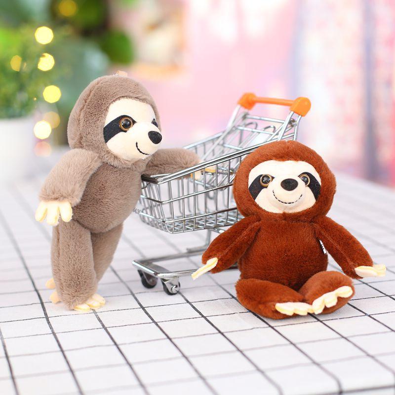 Long-armed Little Sloth Pendant Plush Doll Couple Backpack Hanging Keychain Doll Cute Mini Doll