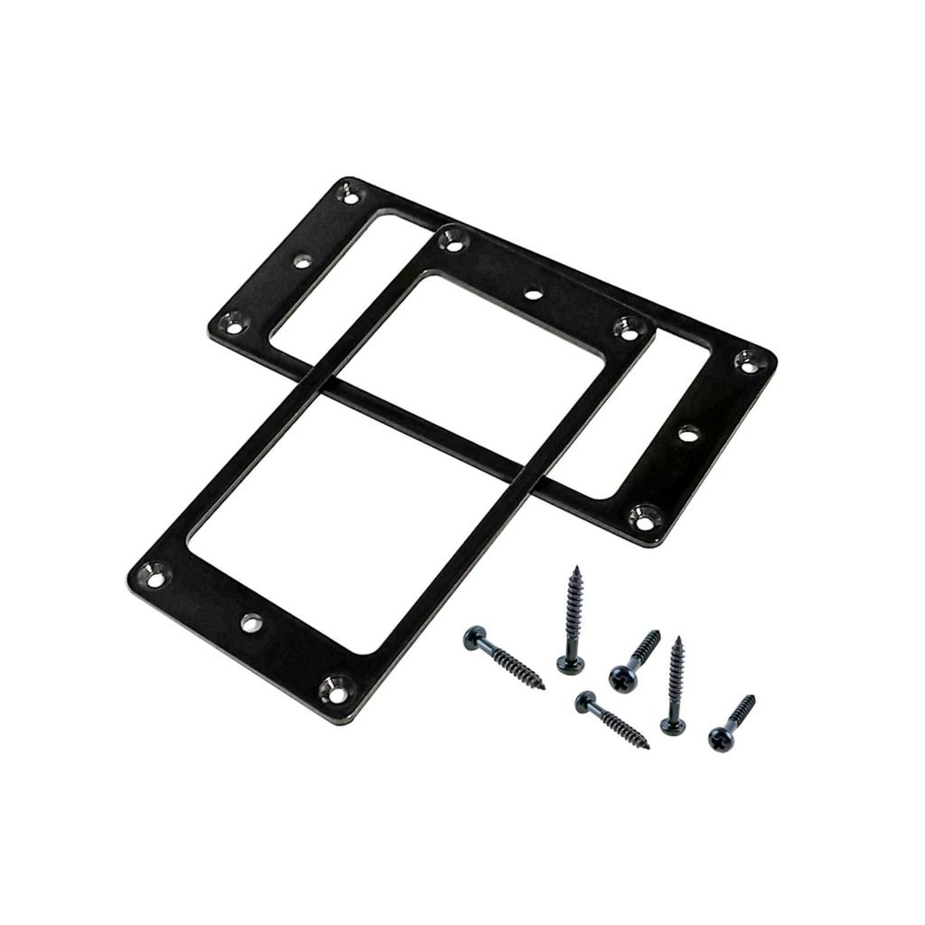 Pack of 2 Electric Guitar Accessory Metal Pickup Rings Pickup Mounting Rings Sets Metal Texture for Flat Humbucker