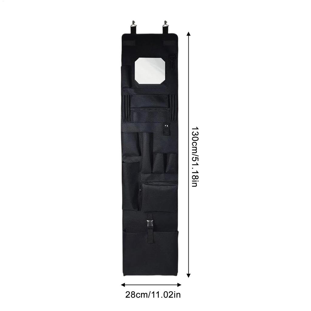 Locker Door Organizer With Mirror Closet Door Organizer With Mirror Hanger Storage Oxford Cloth Waterproof For Uniform Gear