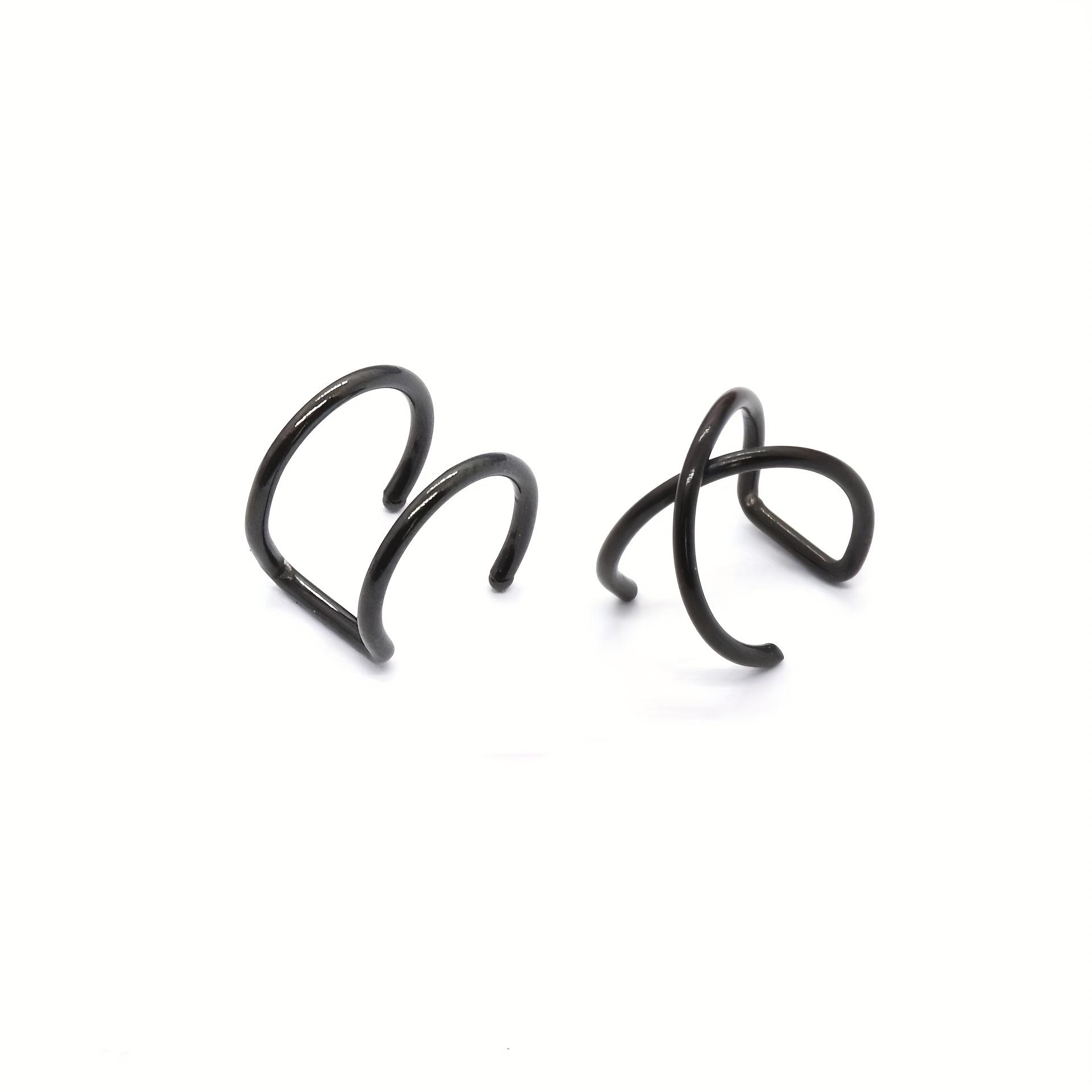 

Женские клипсы из нержавеющей стали Высокое качество Креативные Простые C Невращающиеся Манжеты для ушей Серьги-пряжки Модные украшения Подарок