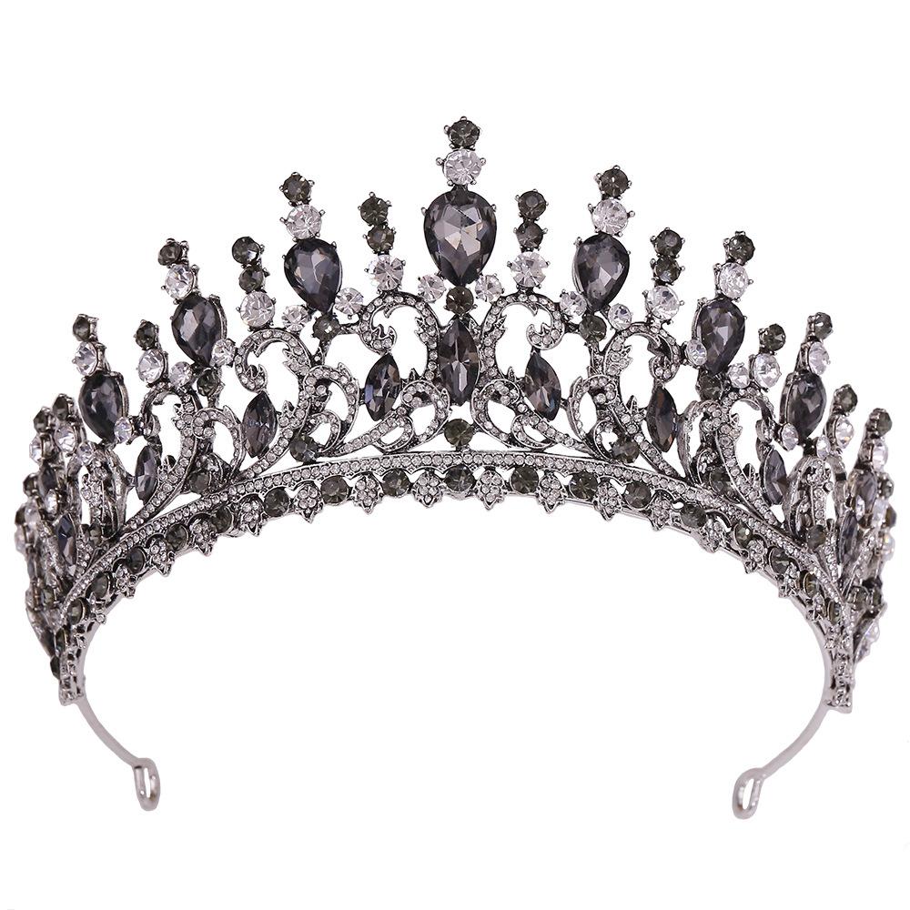 

Baroque Bronze Branches Crystal Bridal Crown Tiaras Noble Rhinestone Diadem Veil Tiara Bride Headbands Wedding Hair Accessories