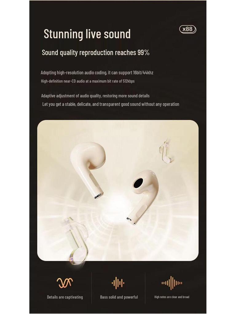 2025 High-Quality Wireless TWS Bluetooth Dual-Ear Sports Headphones