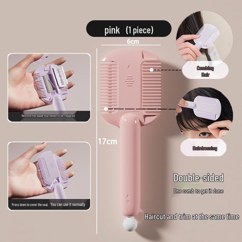 Fluffy Tooth Three-Row Boar Bristle Hairdressing Comb - Wooden, Pointed, Long Handle for Teasing, Curling, and Styling