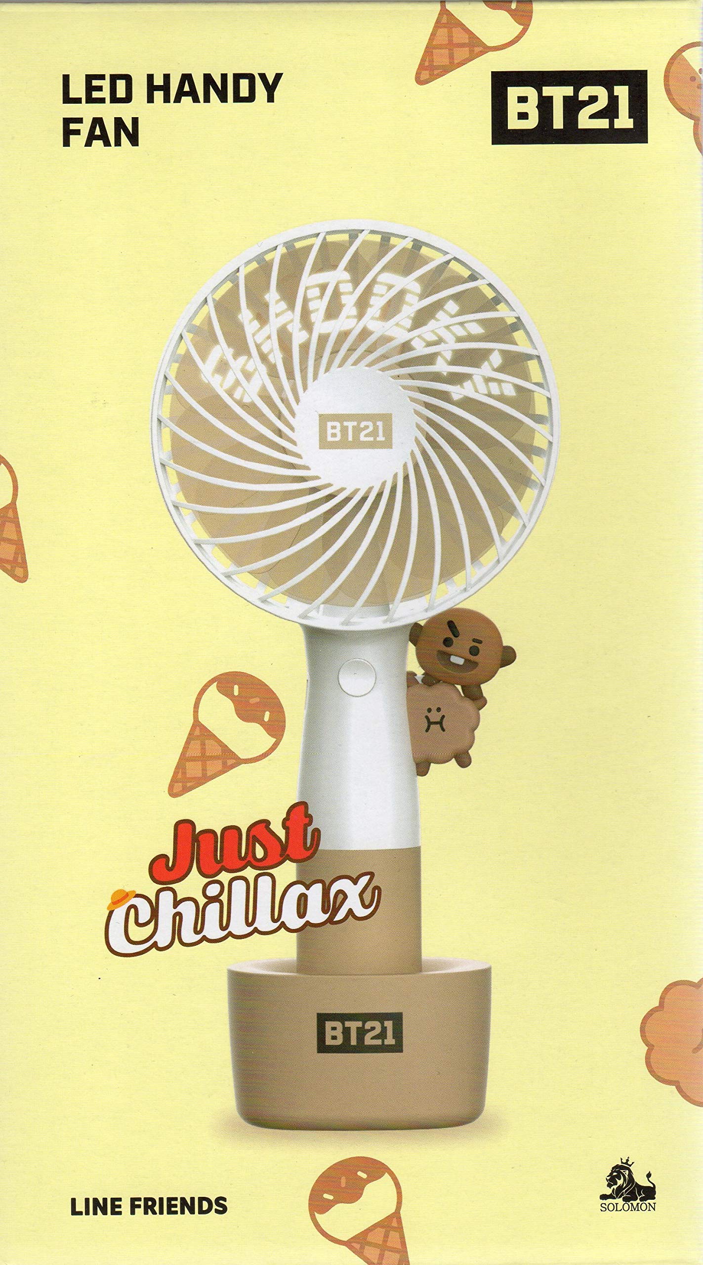 

BT21 LED HANDY FAN USB Rechargeable Electric Fan Handy Fan SHOOKY BTS Goods ap03 [Official]