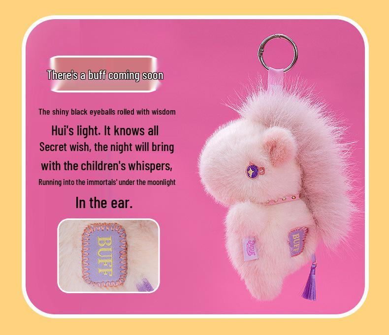 Zodiac Year Horse Plush Pendant Keychain - Cross-Border Pony Doll Mascot.