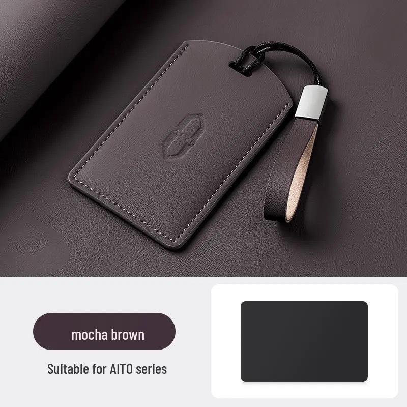 

Huawei AITO Wenjie Suede Car Key Case for M5/M7 with Ring Holder
