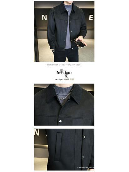 Men's Trendy Lapel Jacket - Spring/Autumn Casual Outerwear for All Ages