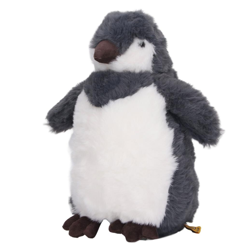 Penguin Plush Cute Soft Fluffy Stuffed Animal Plush Doll Toy for Kid Birthday 9.84in Grey