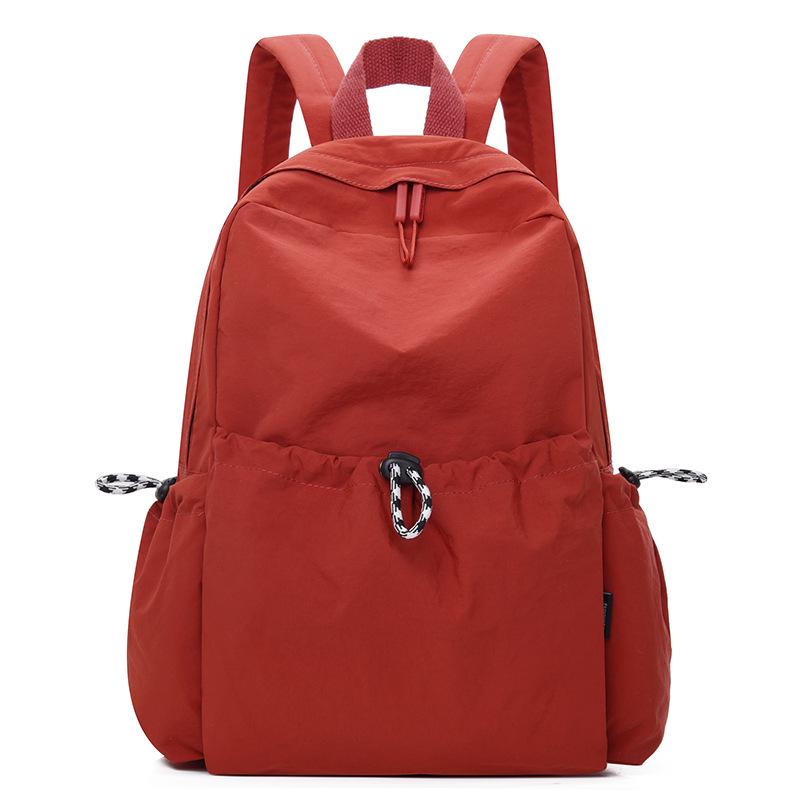 2025 Frühling Koreanischer Damen-Nylon-Rucksack: Trendy einfarbige lässige Schultasche für Schüler