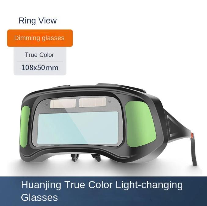 Automatic Dimming Welding Glasses Welding Anti Strong Light, Dustproof, Splash Proof, Windproof, Sand Proof Multi Window Goggles