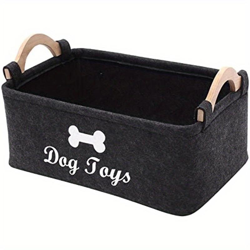 

Felt Pet Toy Box, Dog Toy Box, Storage Basket Chest Organizer - Perfect For Organizing Pet чёрный